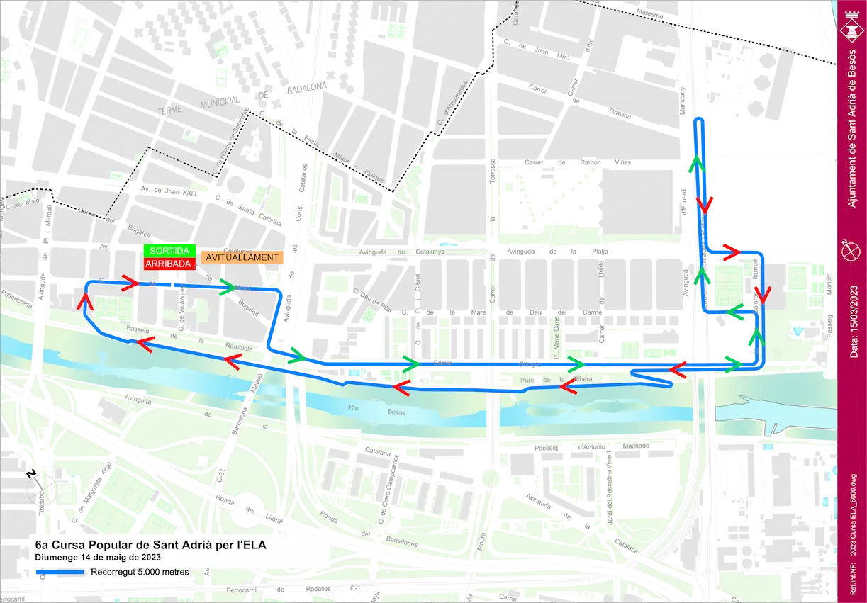 Cursa ELA Sant Adrià 2026: recorrido